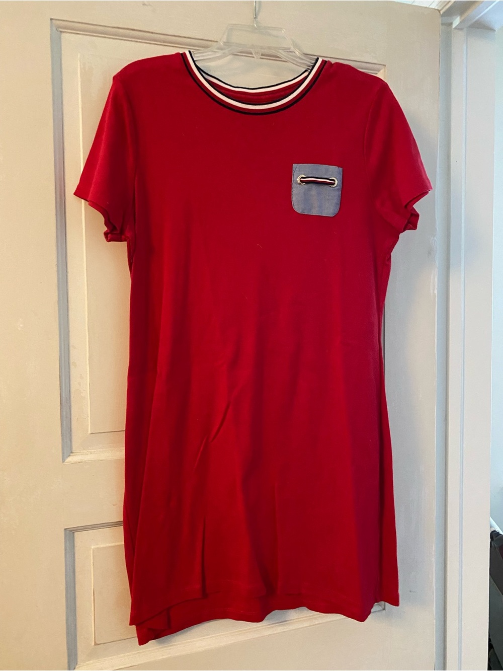 Tommy Hilfiger Summer Red Cotton Dress Size Large